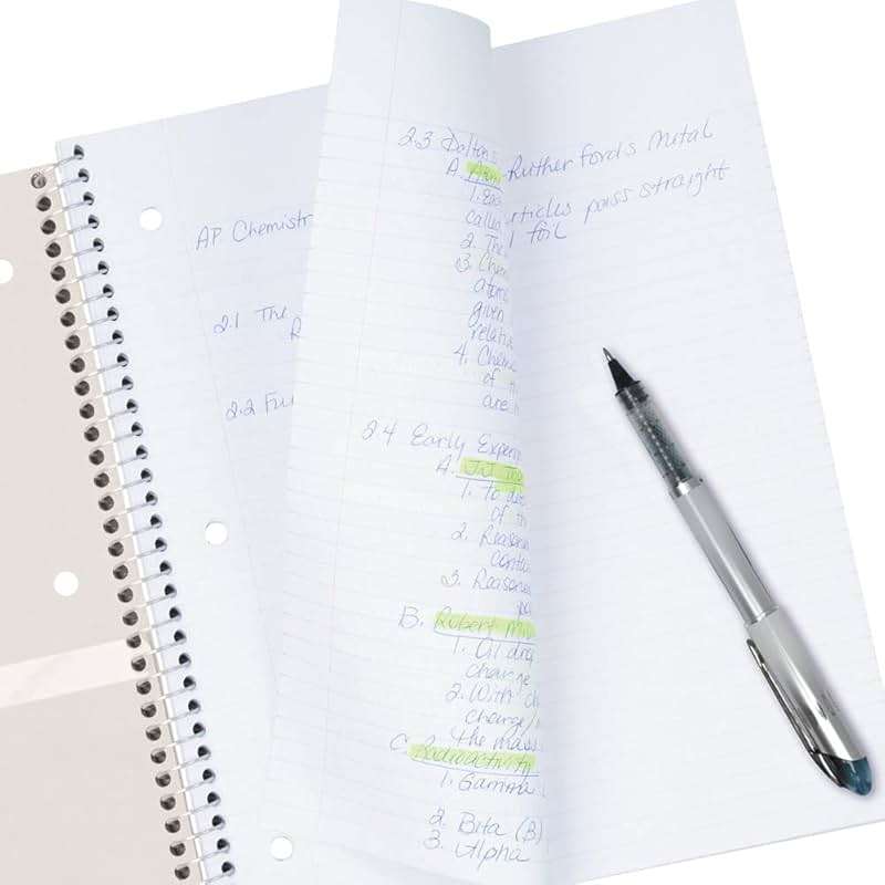 Five Star Spiral Notebooks, 1 Subject, College Ruled, 11" x 8-1/2", Cute Designs Bright Colors, 3 Pack, Design May Vary. - Image 5
