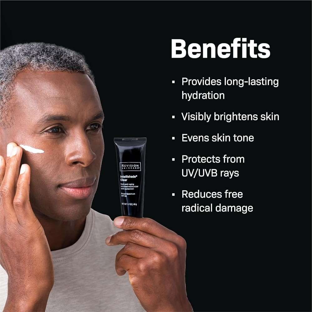 Revision Skincare Intellishade Clear SPF 50, Anti-Aging Sunscreen for Face, Oil-Free Daily Moisturizer with SPF, Peptides & Vitamin C, Invisible Hydrating Broad-Spectrum Sunscreen, 1.7 oz - Image 2