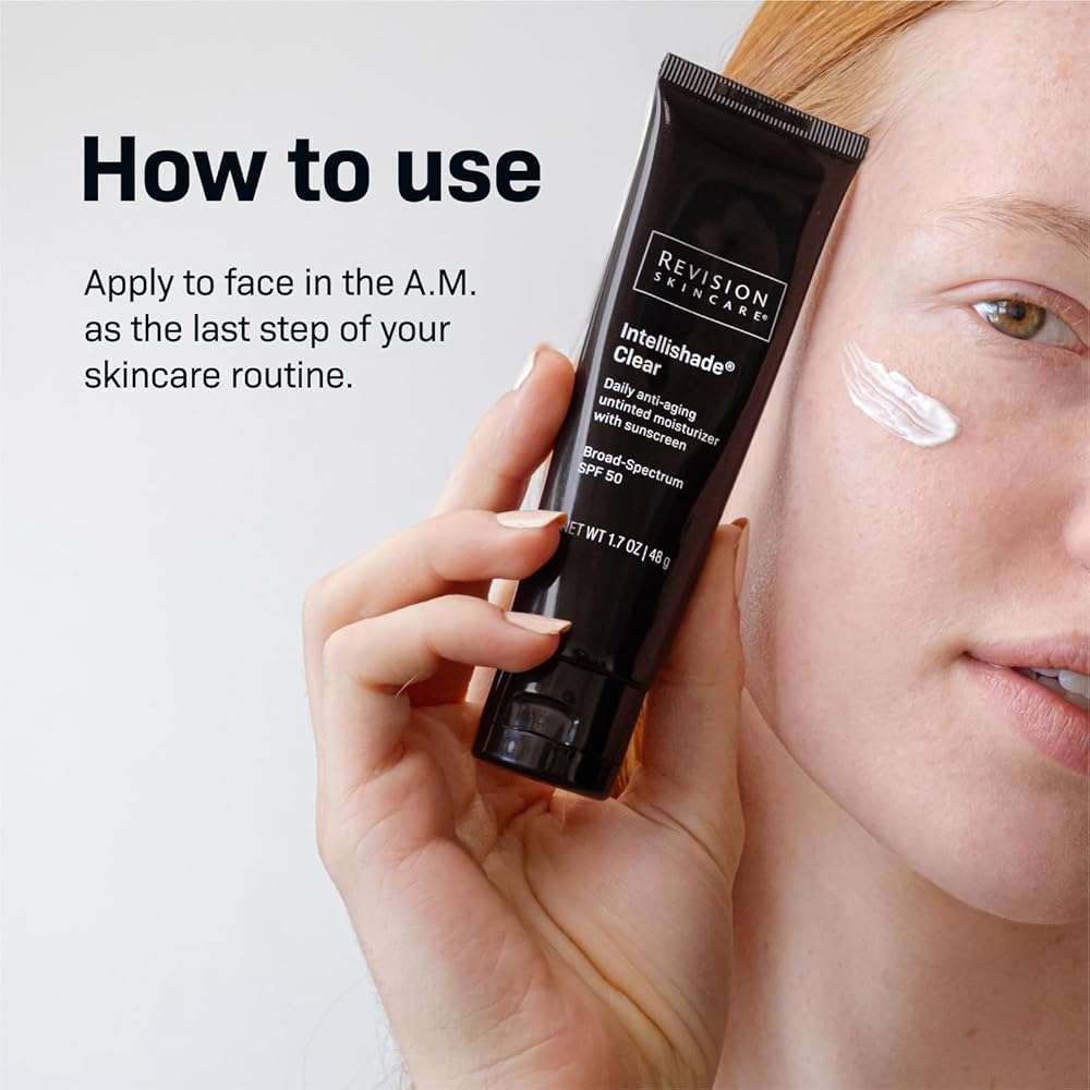 Revision Skincare Intellishade Clear SPF 50, Anti-Aging Sunscreen for Face, Oil-Free Daily Moisturizer with SPF, Peptides & Vitamin C, Invisible Hydrating Broad-Spectrum Sunscreen, 1.7 oz - Image 3