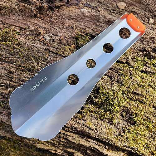 BoglerCo Ultralight Backpacking Trowel, 0.48 oz (13.5g) Orange - Image 7
