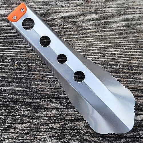 BoglerCo Ultralight Backpacking Trowel, 0.48 oz (13.5g) Orange - Image 8