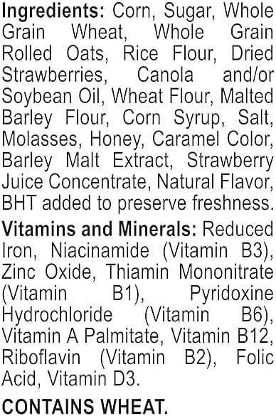 Honey Bunches of Oats Strawberry, Heart Healthy, Low Fat, made with Whole Grain Cereal, 11 Ounce - Image 3