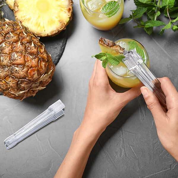 Roshtia 12 Pcs Plastic Serving Tongs Mini Kitchen Tongs Utility and Plastic Kitchen Scoops Clear Ice Scoop Mini Clear Buffet Scoop for Candy Dessert Buffet Ice Snack Coffee Tea - Image 5