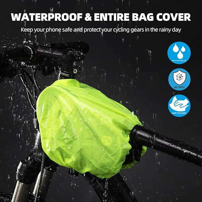 ROCKBROS Bike Front Frame Bag Top Tube Bike Phone Mount Bag Waterproof Bicycle Handlebar Cycling Accessories Pouch with 360° Rotation Phone Holder Fit Smartphone Below 7'' - Image 4