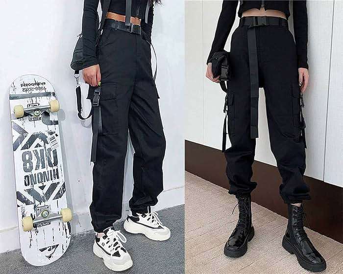 ZODLLS Women's Camo Pants Cargo Trousers Cool Camouflage Pants Elastic Waist Casual Multi Jogger Pants with Pocket - Image 4