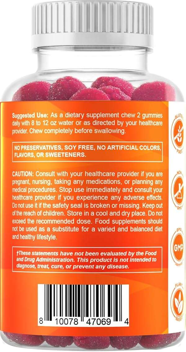 Vitamatic Magnesium Gummies 600mg per Serving – 60 Vegan Count for Relaxation, Muscle, Bone, and Energy Support - Image 9