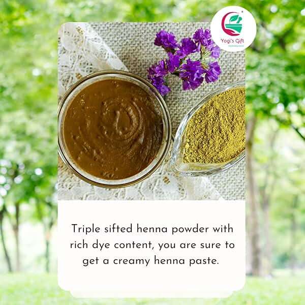 Henna Powder for Hair 2 LB | Triple Sifted & 100% Pure Henna | Chemical-Free Natural Hair Dye | Premium Quality | By Yogi's Gift® - Image 4