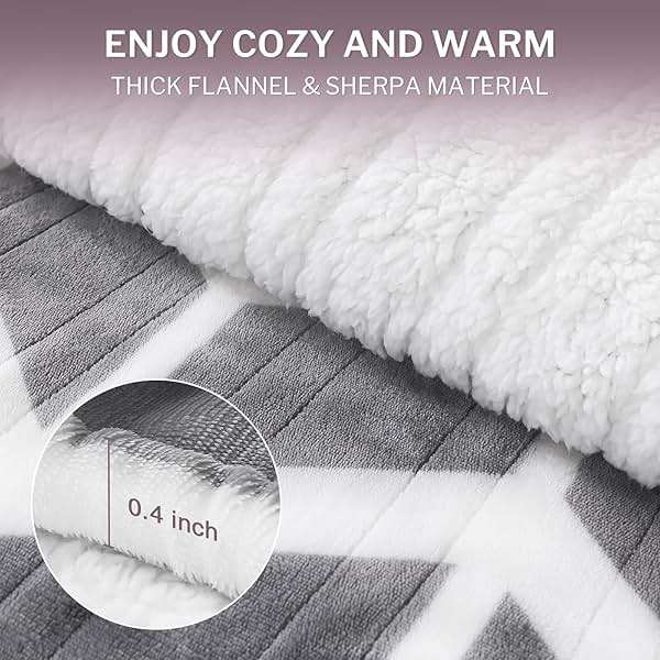 VENTIMI Electric Blanket Heated Throw, 50" x 60" Heated Blanket with 5 Heat Levels & 3 Hours Auto Off, Fast Heating Blankets with ETL & FCC Certification, Grey - Image 5