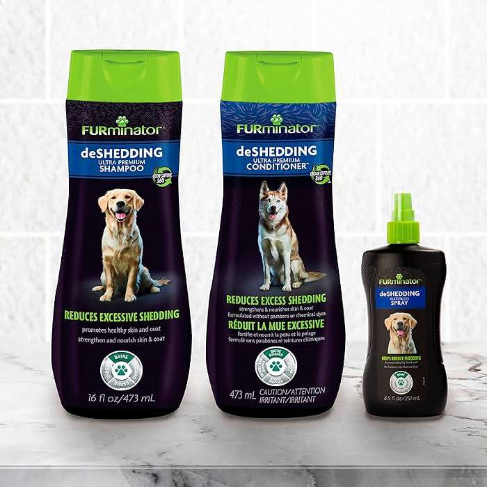 FURminator deShedding Kit, deShedding Shampoo, deShedding Conditioner, deShedding Waterless Spray, For Dogs, 40.5 oz (Set of 3) - Image 6