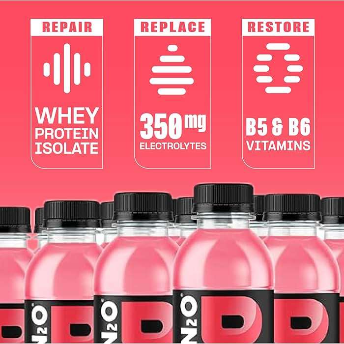 Protein2o Hydration Drink - 2-in-1 Liquid Clear Whey Protein Isolate and Electrolyte Drink - 20g Protein, Vitamins B5, B6 - Post-Workout Recovery - 16.9 Fl Oz - 12 Count Strawberry Watermelon - Image 5
