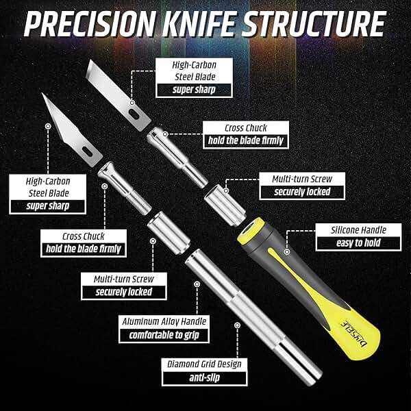 DIYSELF 16-Piece Exacto Knife Set, Craft Knife & Hobby Knife Kit, Precision Knife with Magnetic Storage Case, Exacto Knife for Crafting, Paper, Foam, Vinyl, Models, 3D Printing, Junk Journal Supplies - Image 4