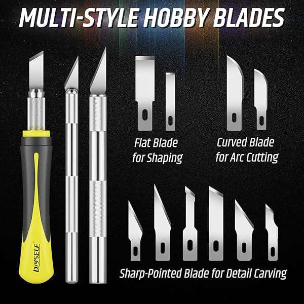 DIYSELF 16-Piece Exacto Knife Set, Craft Knife & Hobby Knife Kit, Precision Knife with Magnetic Storage Case, Exacto Knife for Crafting, Paper, Foam, Vinyl, Models, 3D Printing, Junk Journal Supplies - Image 5