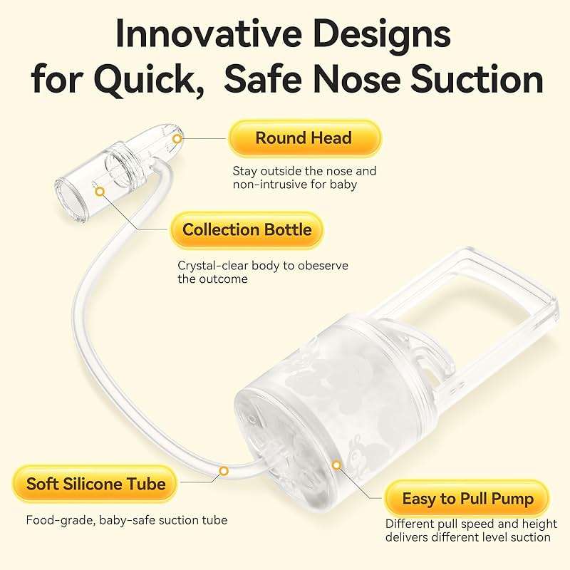 Pumpinose Nasal Aspirator for Baby and Toddler Nose Clearing with Hand Pump and Non-Invasive Tip for Quick, Quiet Suction, Co-Branded with CHIBOJI - Image 5