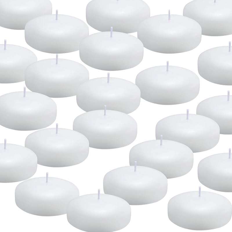 Tuyai (Set of 36) Floating Candles, 3 inch White Dripless Wax Burning Candles, for Weddings, Party, Special Occasions and Home Decorations - Image 1
