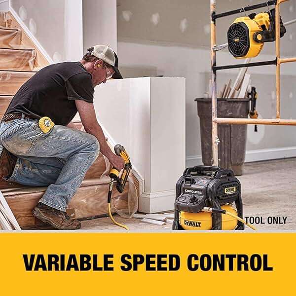 DEWALT 20V MAX Portable Fan, Battery Powered Rechargeable Cordless Shop Fan, Up to 4.5 Hrs Runtime, Variable Speed, 650 CFM, Tool Only (DCE512B) - Image 6