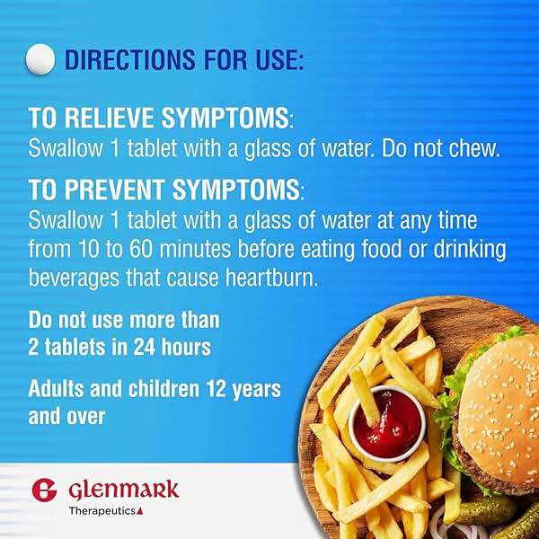 Glenmark Therapeutics Maximum Strength Famotidine Tablets, 20 mg, Acid Reducer for Heartburn Relief, 85 Count - Image 6
