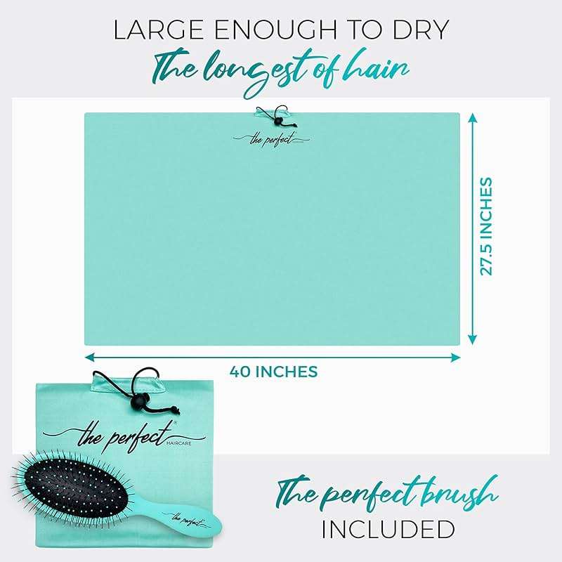Microfiber Hair Towel Wrap with Wet & Dry Detangling Brush – Fast Drying Anti-Frizz Hair Drying Turban for Curly, Wavy and Straight Hair – Gentle Absorbent Hair Care for Women, Girls and Kids - Image 3