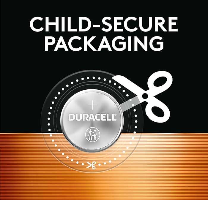 Duracell 2032 Lithium Battery, 8 Count (Pack of 1), Child Safety Features, Compatible with Key Fob, Tea Light Candles and Other Devices, CR2032 Battery - Image 4