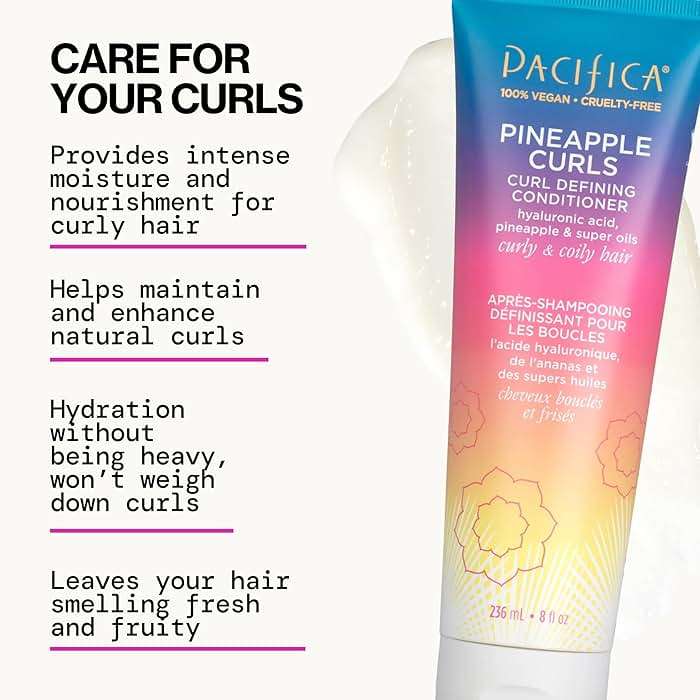 Pacifica Pineapple Curls, Curly Hair Shampoo & Conditioner Set – Strand Defining Care for Wavy & Coily Hair – Reduces Frizz – Sulfate Free Clean Beauty Dermatologist Tested, Vegan & Cruelty-Free - Image 12