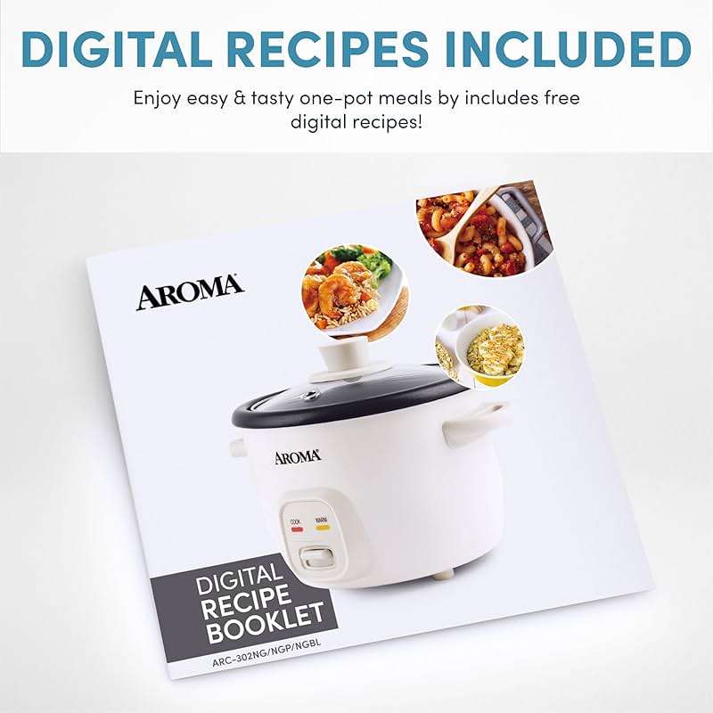 AROMA® Mini Rice Cooker, 2-Cup (Uncooked) / 4-Cup (Cooked), Grain Cooker, Soup Maker, Oatmeal Cooker, Auto Keep Warm, 1 Qt, Pink, ARC-302NGP - Image 8