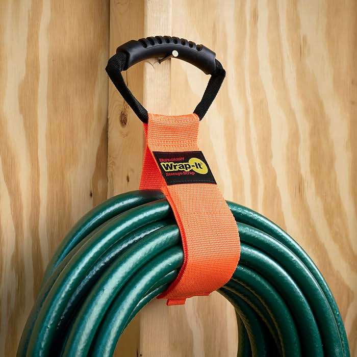 Easy-Carry Wrap-It Storage Straps - 22” (2-Pack) Blaze Orange – Heavy-Duty Hook and Loop Cord Carrying Strap, Hanger, and Organizer with Handle for Pool Hoses, Garden Hoses, Cords, Cables and More - Image 4
