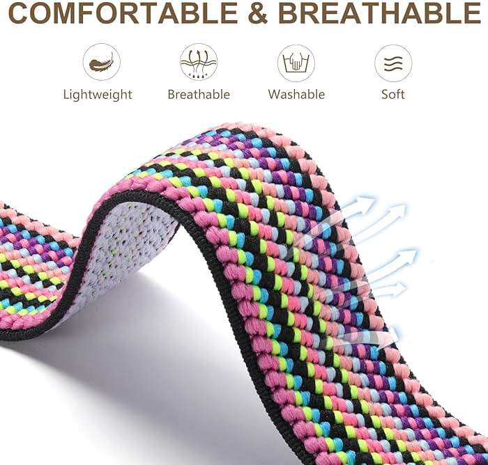 Easuny 5 Pack Stretchy Bands Compatible with Apple Watch 40mm 41mm 42mm 38mm 44mm 45mm 46mm Women, Elastic Fabric Nylon Strap Wristband for iWatch SE 3 2 1 Series 11 10 9 8 7 6 5 4 3 Boho Solo Loop - Image 3