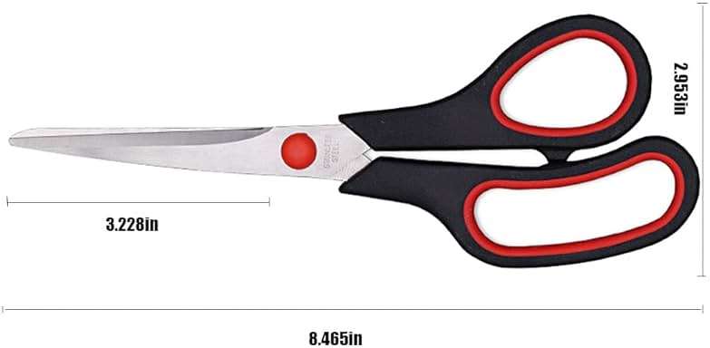 Scissors, Multipurpose office Scissors,8.5 Inch Ultra Sharp Shears, Comfort-Grip Handles Household scissors，Sturdy Sharp Craft Supplies - Pack of 5, Right/Left Hande - Image 3