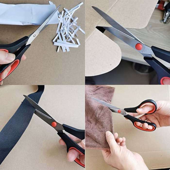 Scissors, Multipurpose office Scissors,8.5 Inch Ultra Sharp Shears, Comfort-Grip Handles Household scissors，Sturdy Sharp Craft Supplies - Pack of 5, Right/Left Hande - Image 7