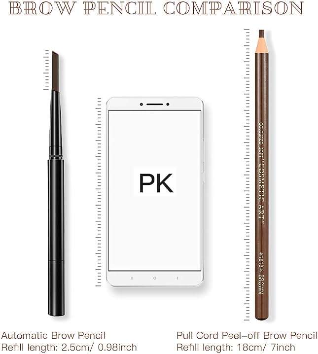 LSxia Waterproof Eye-Brow Pen-cil Set, Pull Cord Peel-off Eyebrow Pencil Microblading Eyebrow Pen Supplies Kit, White Eye-Liner Pencil and Eyebrow Tool Tattoo Makeup (6+1 Brown+Dark Brown+Light Brown) - Image 2