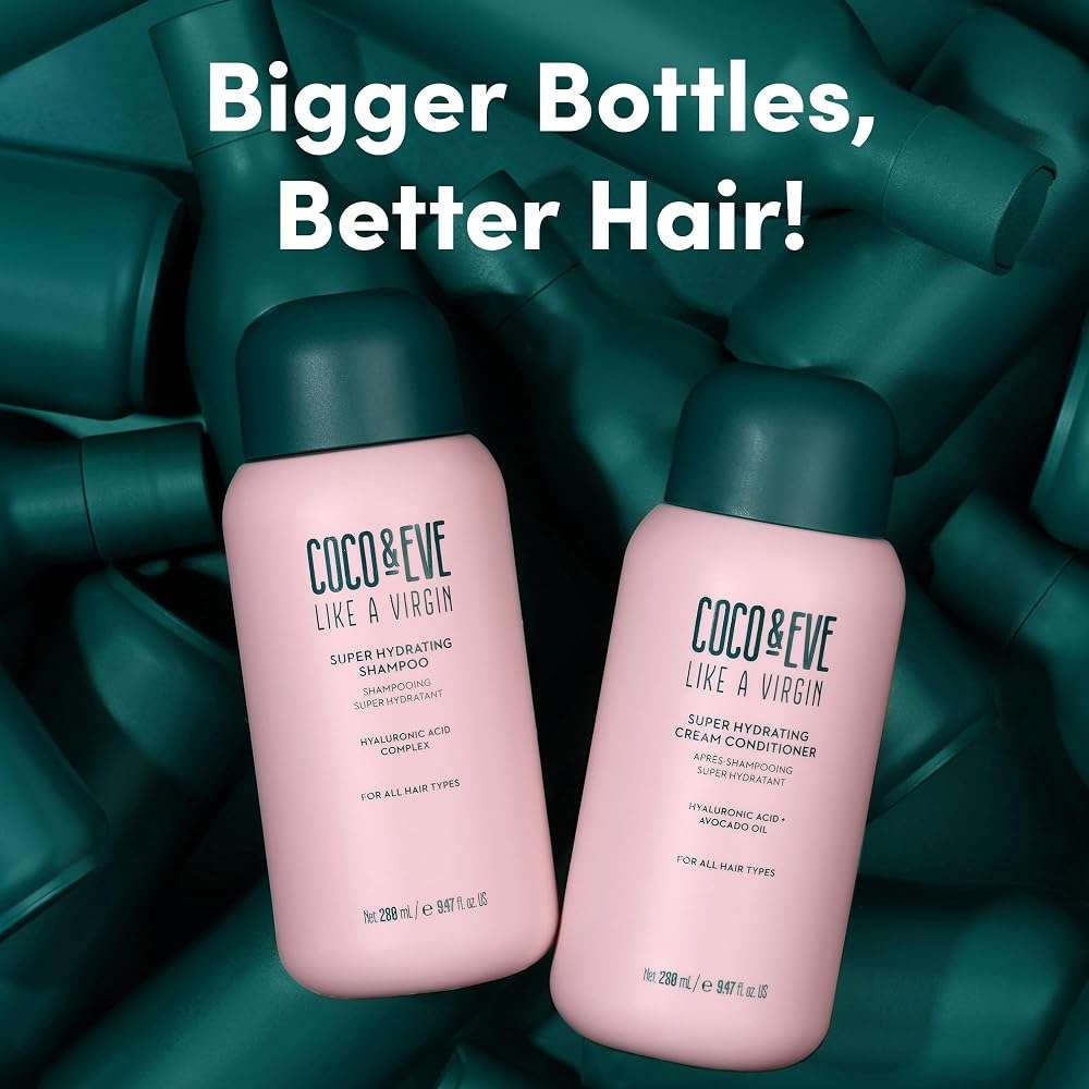Coco & Eve Like a Virgin Shampoo & Conditioner Bundle Set - Natural, Sulfate free Hair Care with Argan Oil, Coconut and Avocado Oil | For Dry Damaged, Color Treated Hair | Anti Frizz (8.4 fl oz each) - Image 9