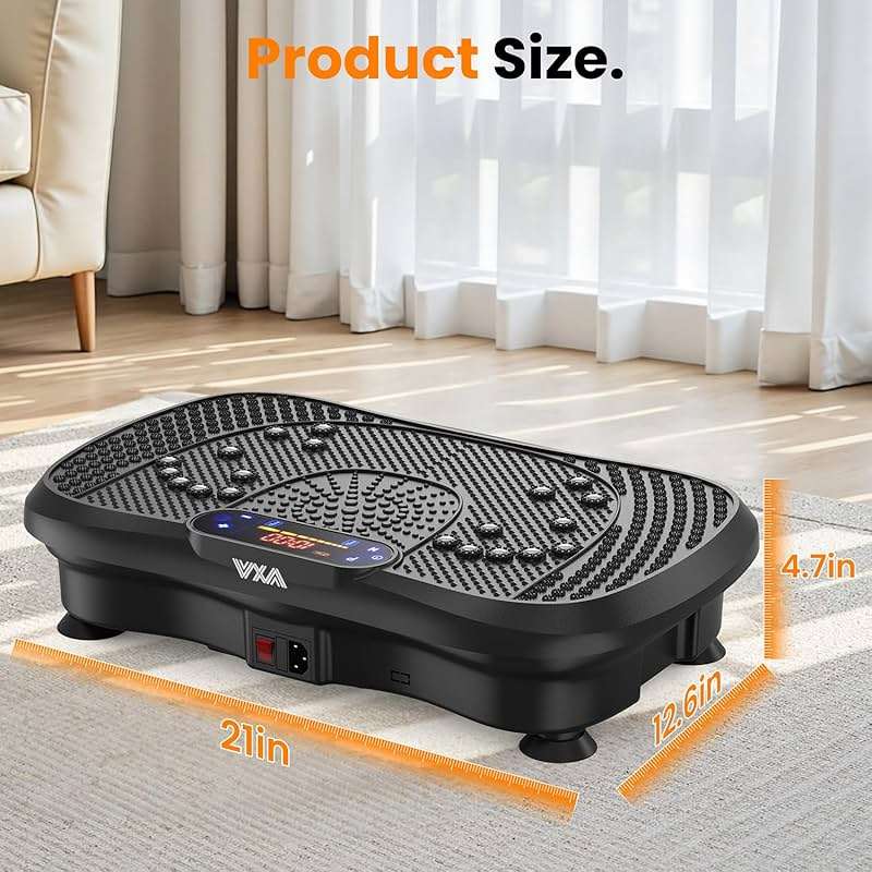 AXV Vibration Plate Fitness Platform Exercise Machine Vibrating Shaking Full Body Shaker Workout Vibrate Stand Shake Board Sport for Weight Loss Fat Burner for Gym Home Office - Image 9