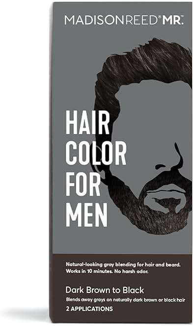 Madison Reed Mr. Hair Color for Men, Dark Brown to Black Demi-Permanent Hair Dye, Reduces Grays in 15 Minutes For Hair & Beard, Nourishing & Strengthening, Keratin & Argan Oil, 2 Applications - Image 1