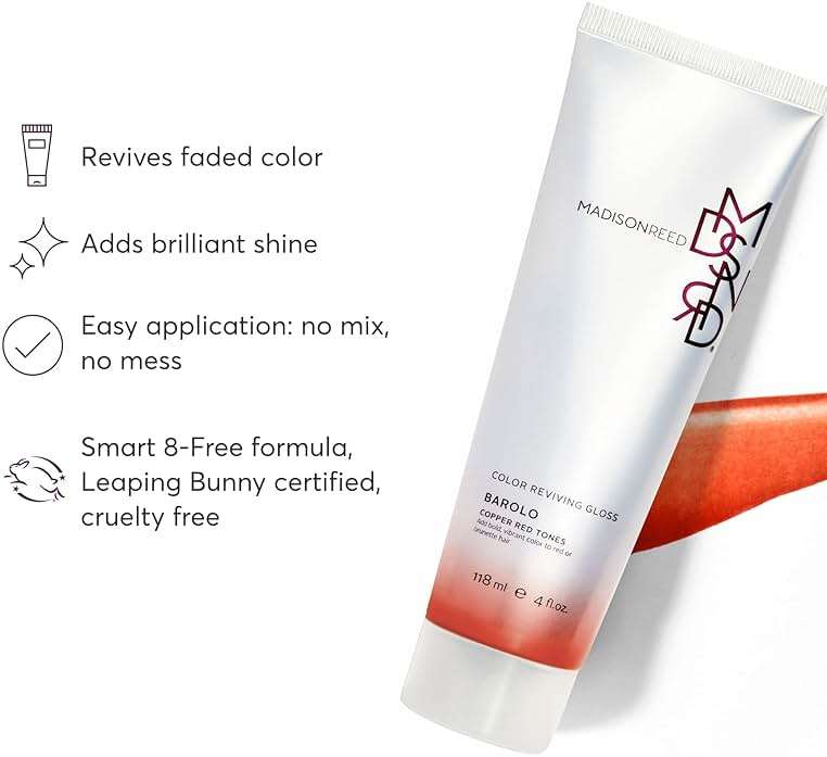 Madison Reed Color Reviving Gloss – Barolo Red | Semi-Permanent, Color Depositing Gloss for Brunette & Red Hair, Revives Faded Red Tones, Boosts Shine, Ammonia-Free - Image 4