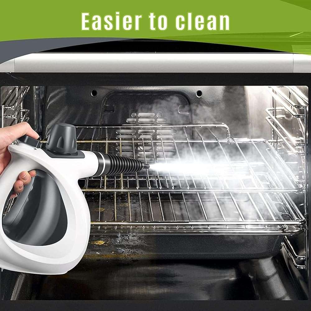 Pressurized Handheld Multi-Surface Natural Steam Cleaner with 12 pcs Accessories, Multi-Purpose Steamer for Home Use, Steamer for Cleaning Floor, Upholstery, Grout and Car (Grey) - Image 10
