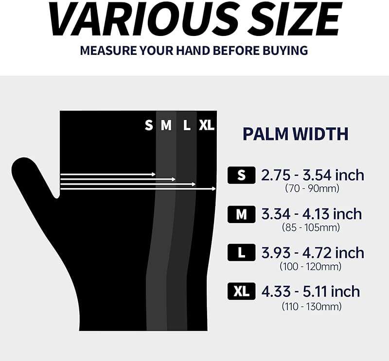 Basic Disposable Medical Synmax Vinyl Exam Gloves - 4 mil Safty Glove 1000pcs - Latex-Free & Powder - SGBE 8003, Large (Case of 1000, Black) - Image 7