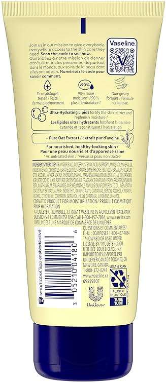 Vaseline Nourishing Moisture Body Lotion Hand & Body Lotion Pack of 12 for Dry Skin made with Ultra-Hydrating Lipids & Pure Oat Extract 3.4 oz - Image 2