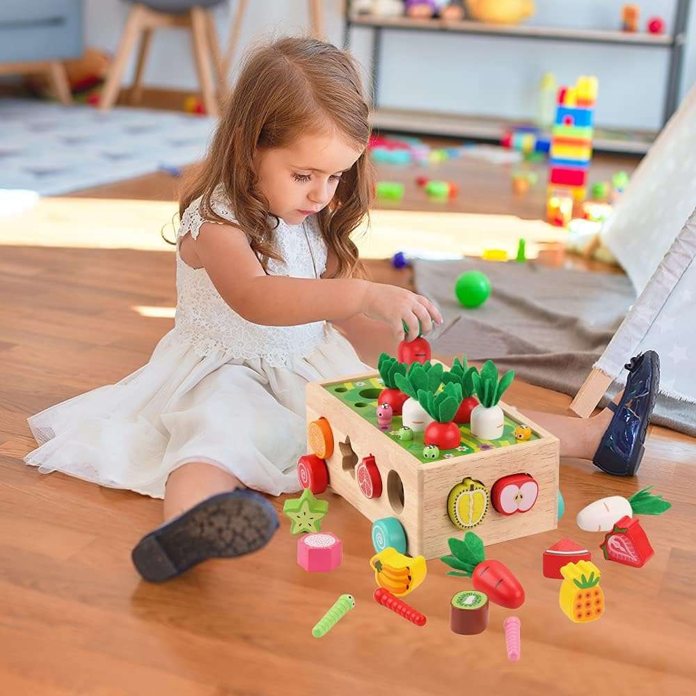 Toddlers Montessori Wooden Educational Toys for Baby Boys Girls Age 1 2 3 Year Old, Shape Sorting Toys 1st One First Birthday Girl Gifts for Kids 1-3, Wood Preschool Learning Fine Motor Skills Game - Image 2