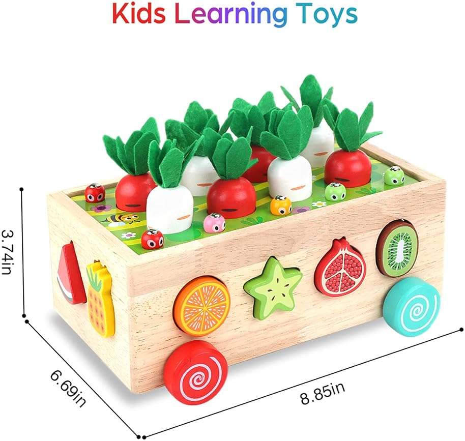 Toddlers Montessori Wooden Educational Toys for Baby Boys Girls Age 1 2 3 Year Old, Shape Sorting Toys 1st One First Birthday Girl Gifts for Kids 1-3, Wood Preschool Learning Fine Motor Skills Game - Image 3