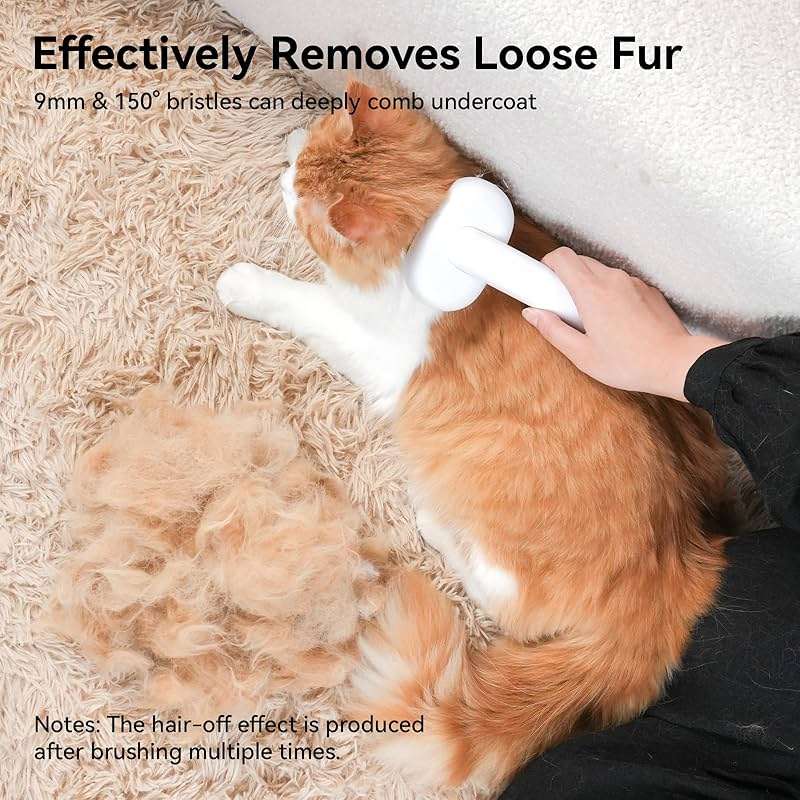 Aumuca Cat Brush for Shedding, Cat Brushes for Indoor Cats, Cat Brush for Long or Short Haired Cats, Cat Grooming Brush Cat Comb for Kitten Rabbit Massage Removes Loose Fur - Image 5