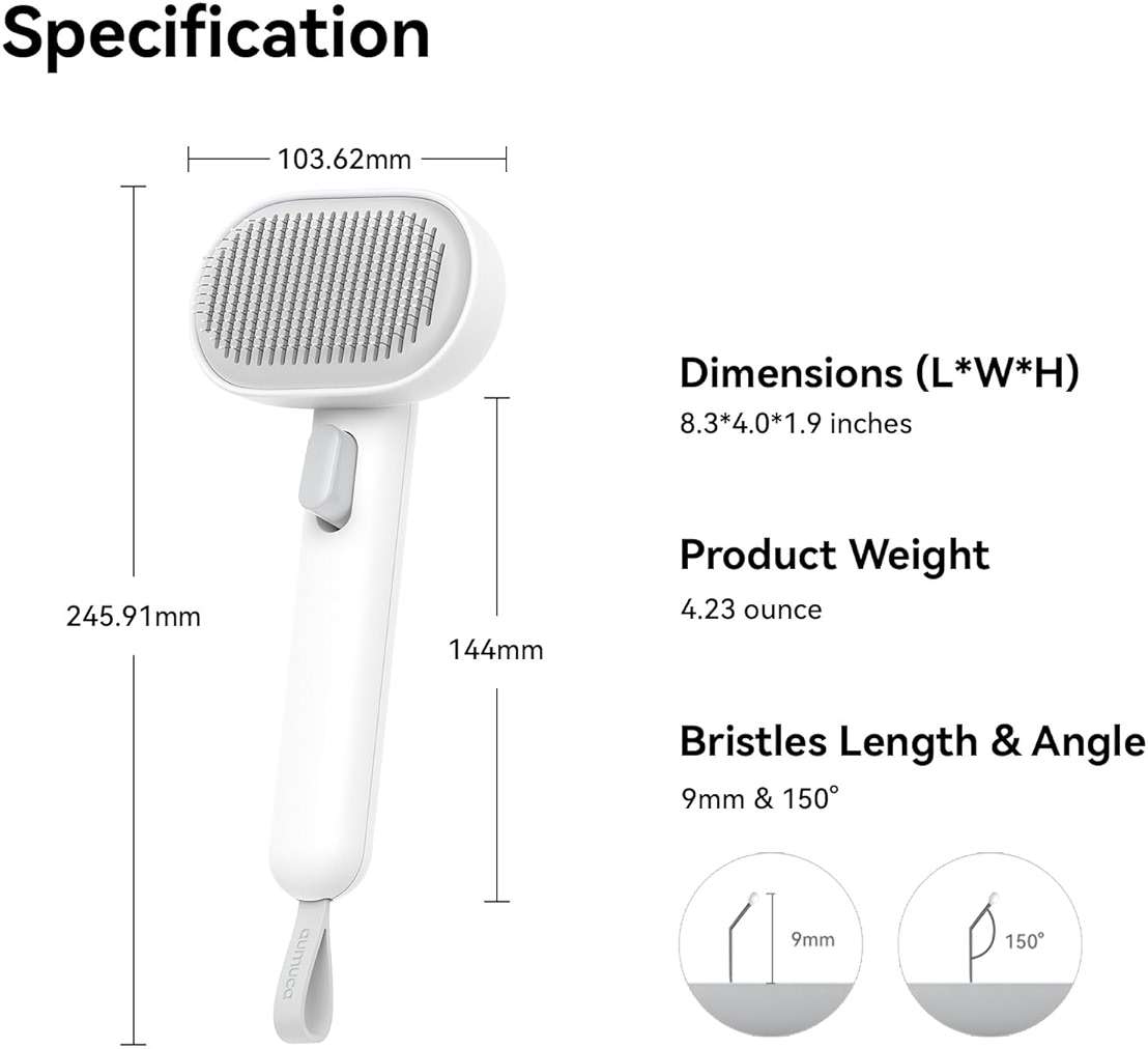 Aumuca Cat Brush for Shedding, Cat Brushes for Indoor Cats, Cat Brush for Long or Short Haired Cats, Cat Grooming Brush Cat Comb for Kitten Rabbit Massage Removes Loose Fur - Image 7