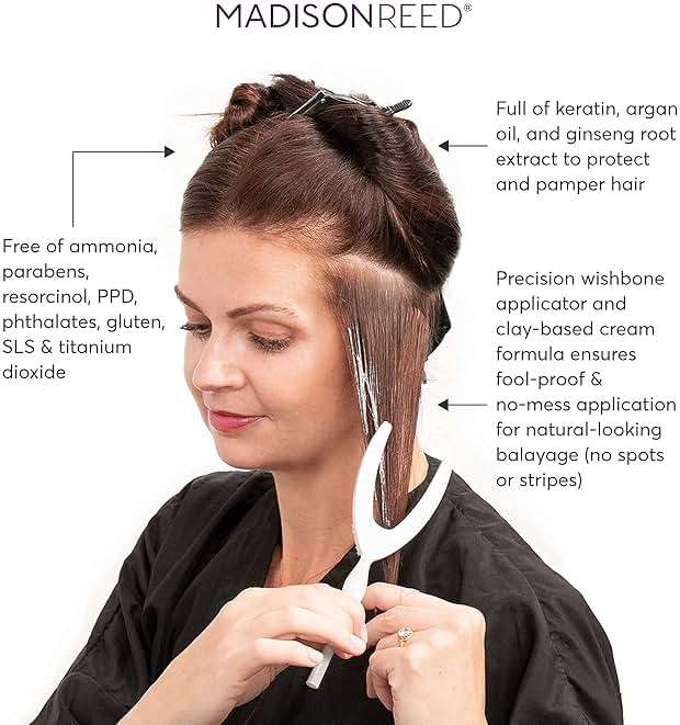 Madison Reed Light Works Balayage Highlighting Kit, Creates Natural-Looking Cool Vanilla Highlights (Sorrento - Blonde), Amonia Free, Cruelty Free, 2 Step Process That Lightens & Tones Hair - Image 4