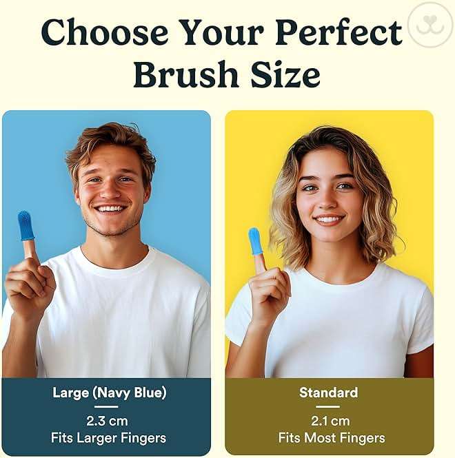 Jasper Dog Toothbrush, 360° Finger Toothbrush for Dogs & Cats, Removes 3x More Plaque, Teeth Cleaning Kit for Small & Large Pets, Toothpaste Not Included, 2-Pack with Storage Cases, Blue - Image 8