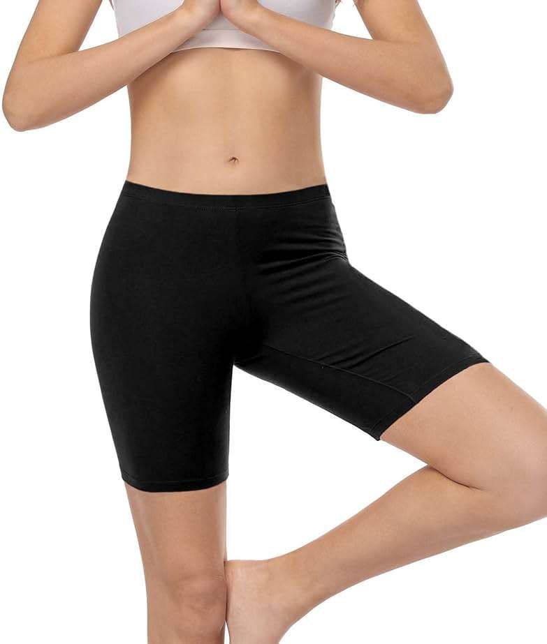 wirarpa Women's Cotton Boy Shorts Underwear Anti Chafing Soft Biker Short Plus Boy Shorts Panties 4 Pack - Image 5