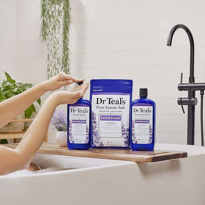 Dr Teal's Body Wash with Pure Epsom Salt, Soothe & Sleep with Lavender, 24 fl oz (Pack of 4) - Image 5