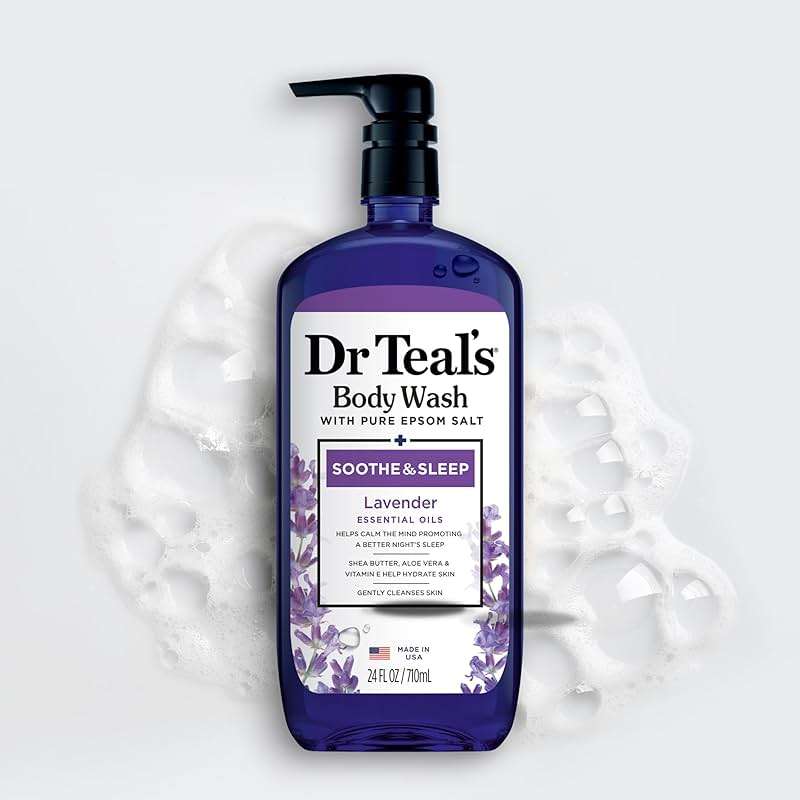 Dr Teal's Body Wash with Pure Epsom Salt, Soothe & Sleep with Lavender, 24 fl oz (Pack of 4) - Image 7
