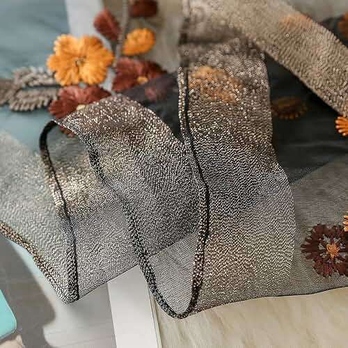 WINCESS.YU Silk Scarf for Women Lightweight Shawls and Wraps for Weddings Fashion Pashmina Shawl Embroidered Scarves - Image 5