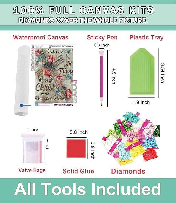 Clendo Christ Diamond Painting Kits for Adults, 5D DIY Full Drill Diamond Dots Paintings with Diamonds Gem Art and Crafts for Adults Home Wall Decor, Crucifix 12x16in - Image 7