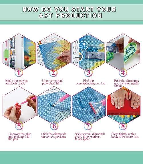 Clendo Christ Diamond Painting Kits for Adults, 5D DIY Full Drill Diamond Dots Paintings with Diamonds Gem Art and Crafts for Adults Home Wall Decor, Crucifix 12x16in - Image 8