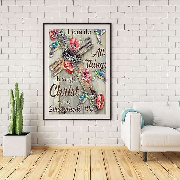 Clendo Christ Diamond Painting Kits for Adults, 5D DIY Full Drill Diamond Dots Paintings with Diamonds Gem Art and Crafts for Adults Home Wall Decor, Crucifix 12x16in - Image 9