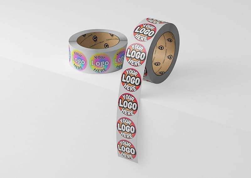 CustomBrandWare Build Your Own Stickers - Any Design Or Logo - Personalize Business - 50+ Roll - Multi Shapes, Sizes, Backgrounds, Text - Gloss/Matte Labels (2 inch Circle) - Image 6